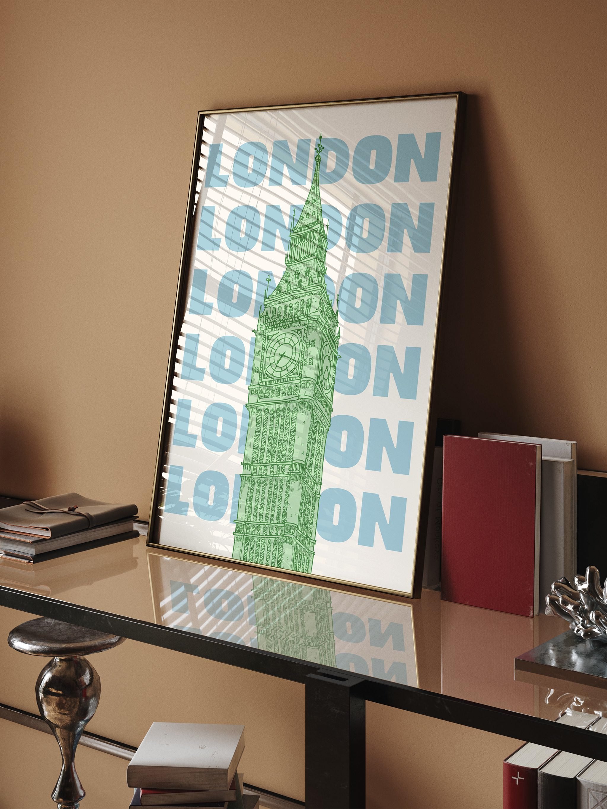 Modern wall art poster featuring Big Ben