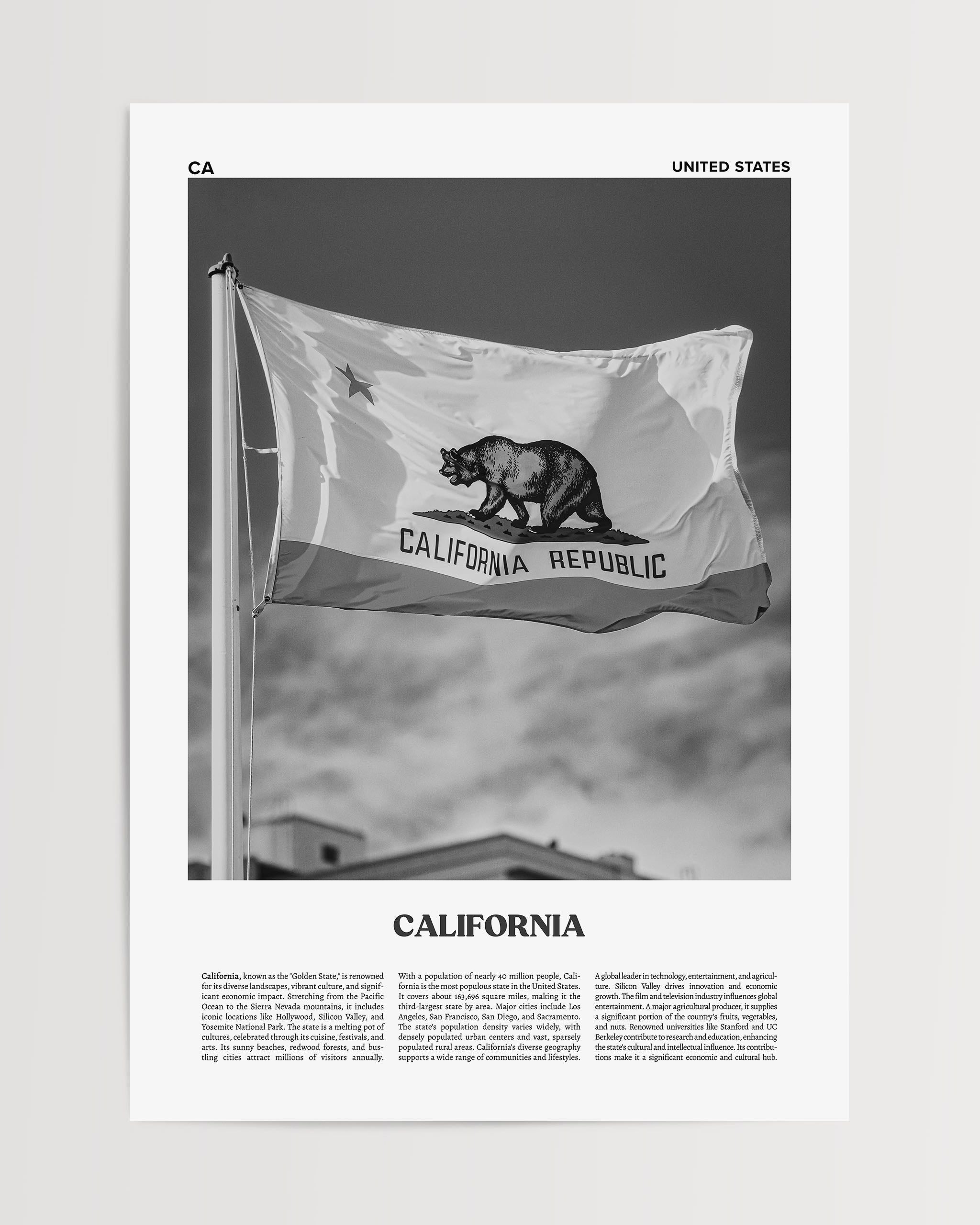 California No.3-psoter-wall_art-decor-The Poster Square