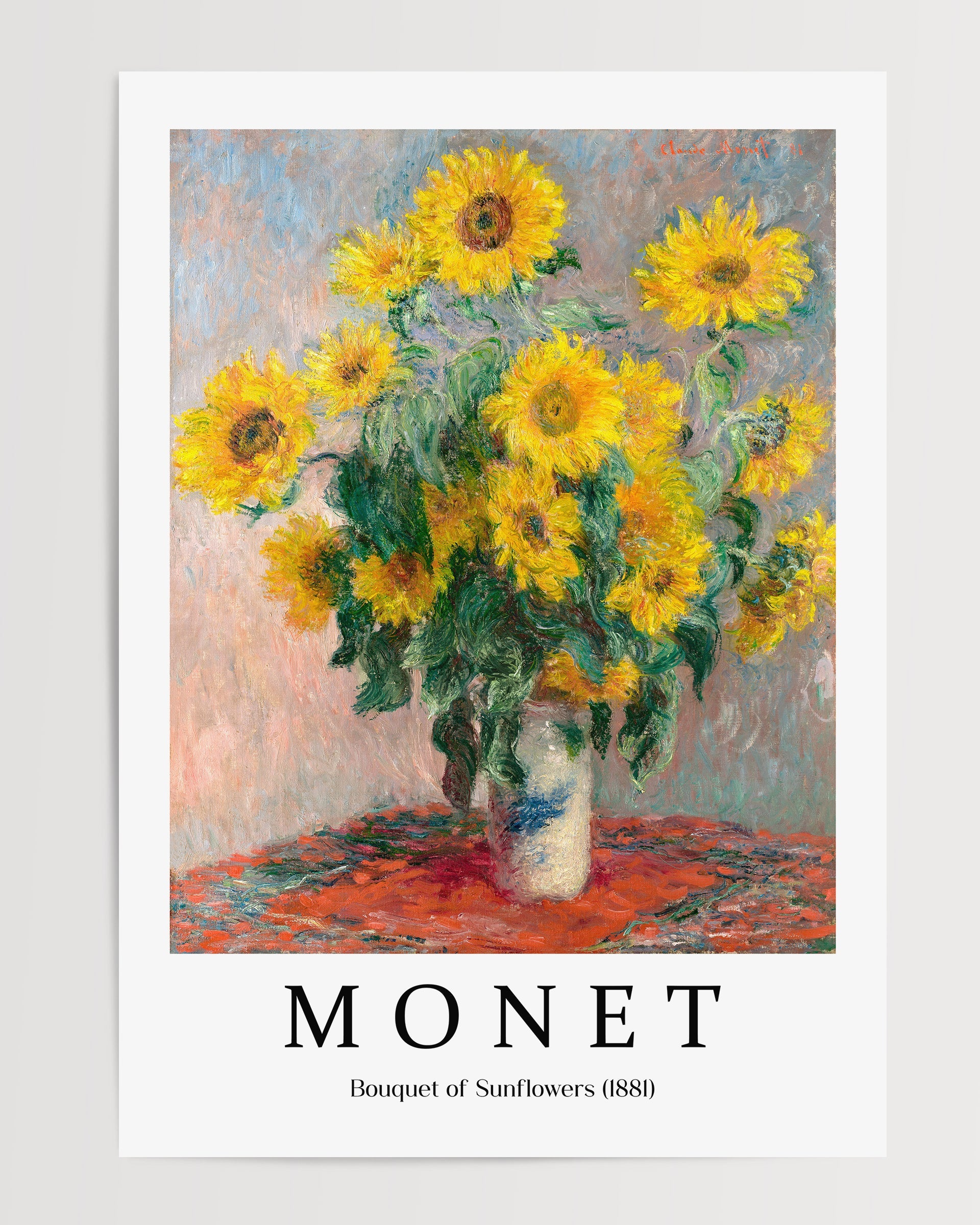 Sunflowers still life painting (1881) The Poster Square