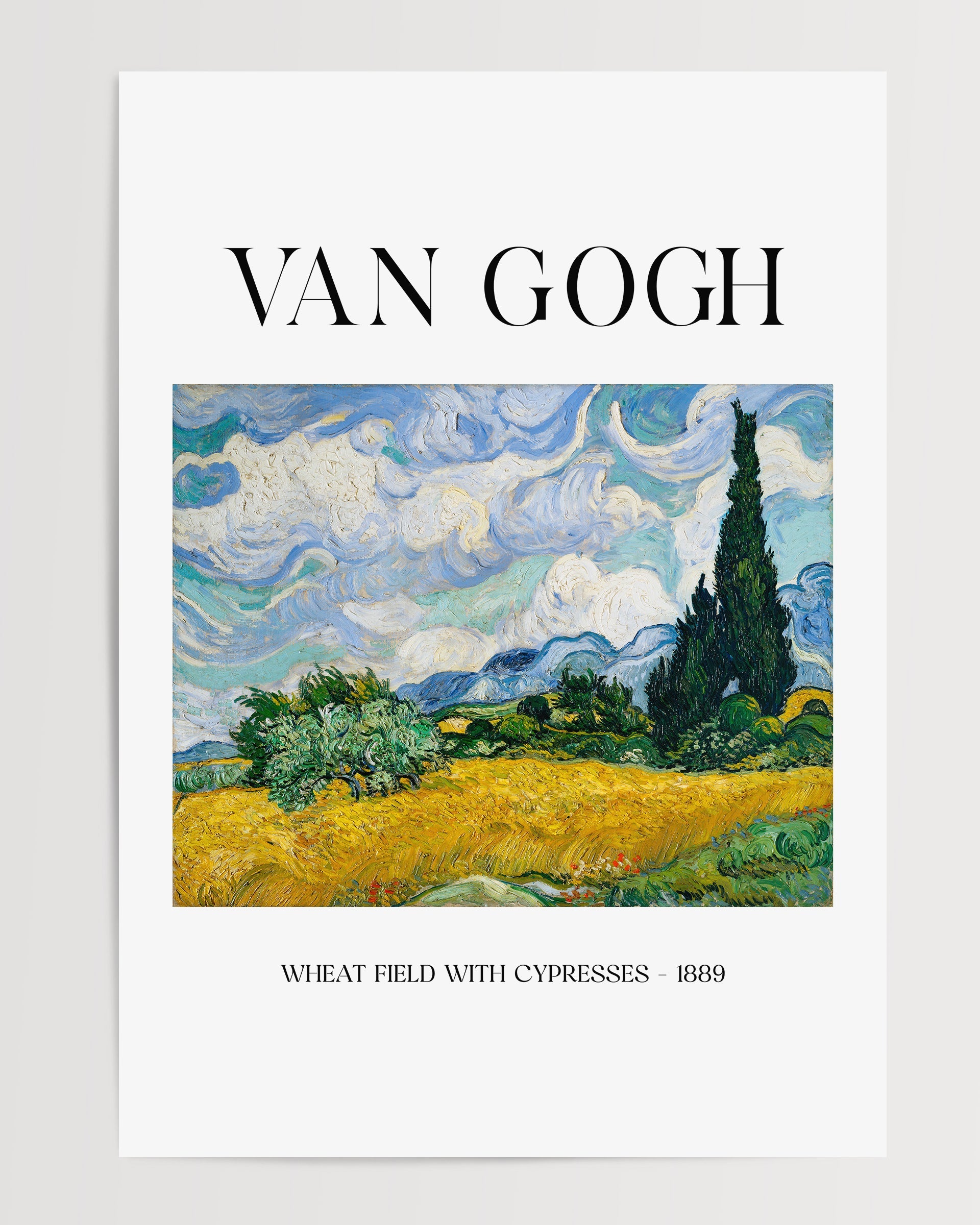 Wheat Field with Cypresses (1889) The Poster Square