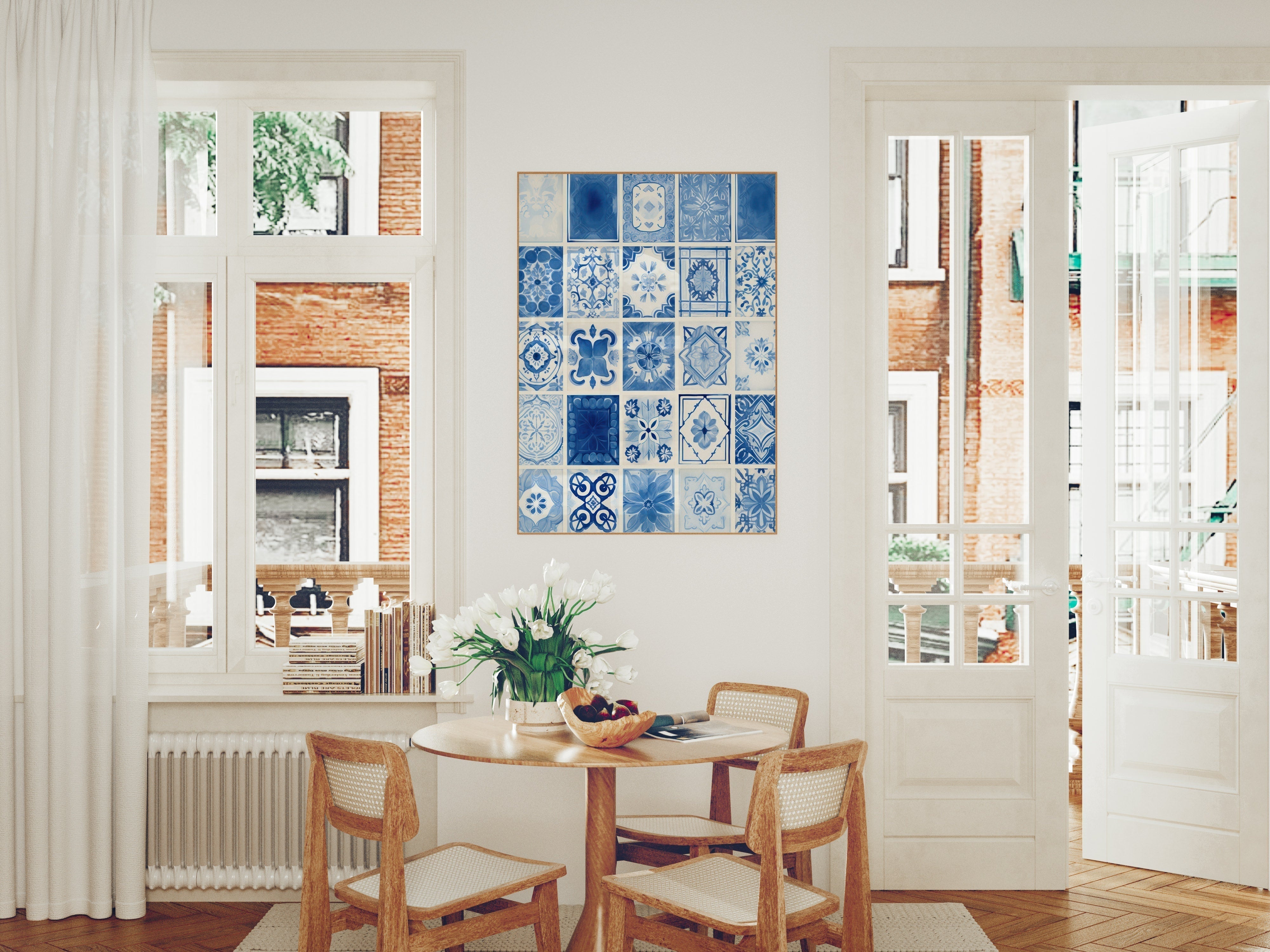 Blue Tiles-psoter-wall_art-decor-The Poster Square