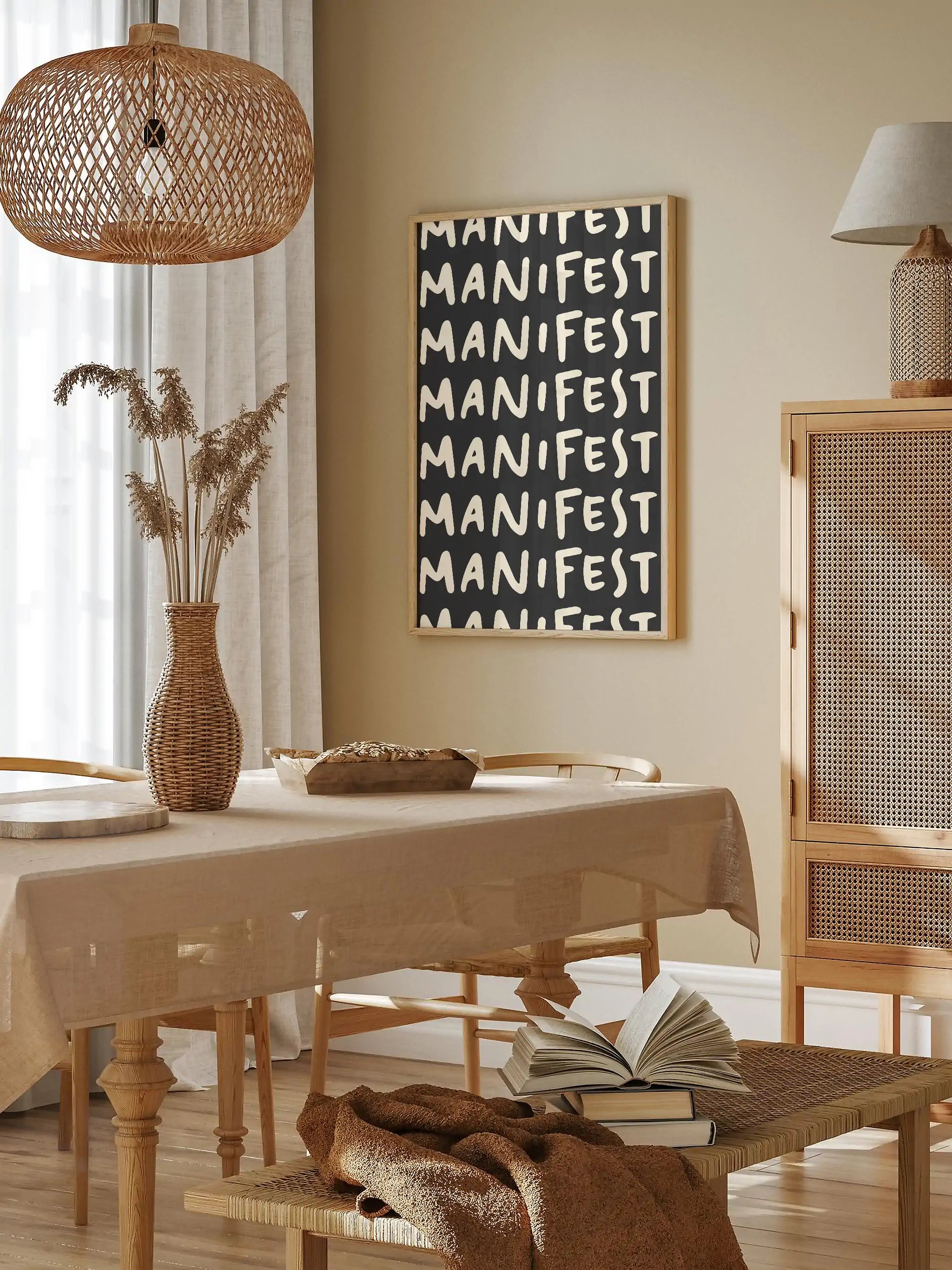 Minimalist black and white typography print with an empowering message.
